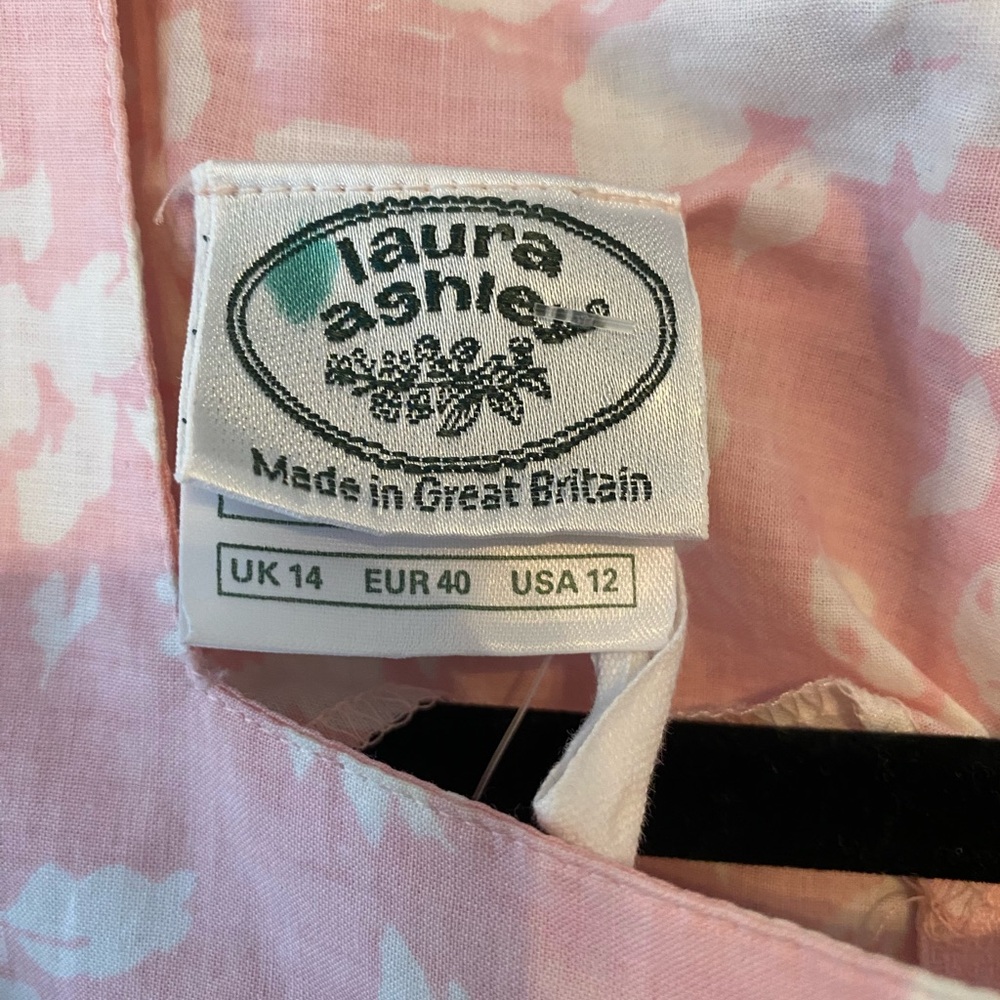 Beautiful pink 1970s Laura Ashley dress in perfect condition.